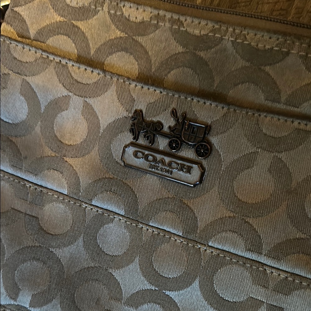 Coach Tan Crossbody Bag with Signature Monogram - Picture 3 of 8